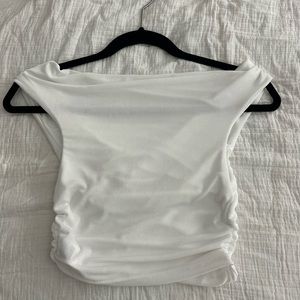 White off shoulder top